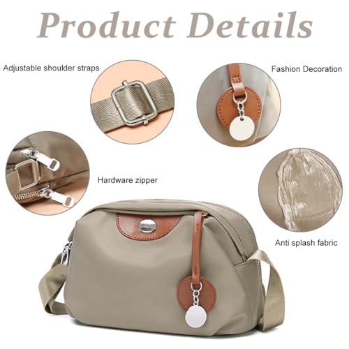 PALAY® Fashion Women Crossbody Bag Casual Nylon Daily Shoulder Double Layer Waterproof Messenger Versatile for Commuting Travel 3 PCS PALAY® Fashion Women Crossbody Bag Casual Nylon Daily Shoulder Double Layer Waterproof Messenger Versatile for Commuting Travel 3 PCS